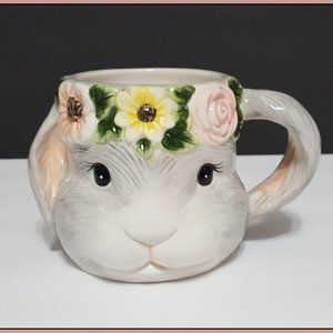NEW RARE Certified International Figural Sweet Easter Bunny Mug 18 OZ